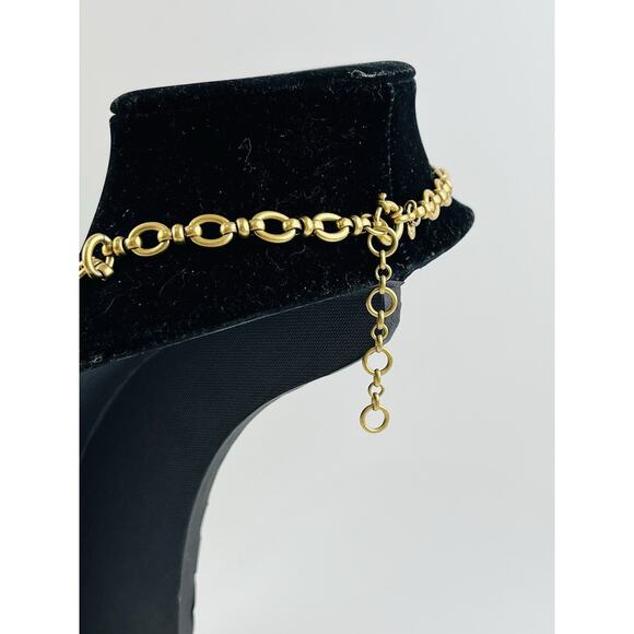 J.Crew Coin Charm Necklace Crystal Star Black Chunky Gold Heavy Rare Unique Disc - Picture 4 of 16